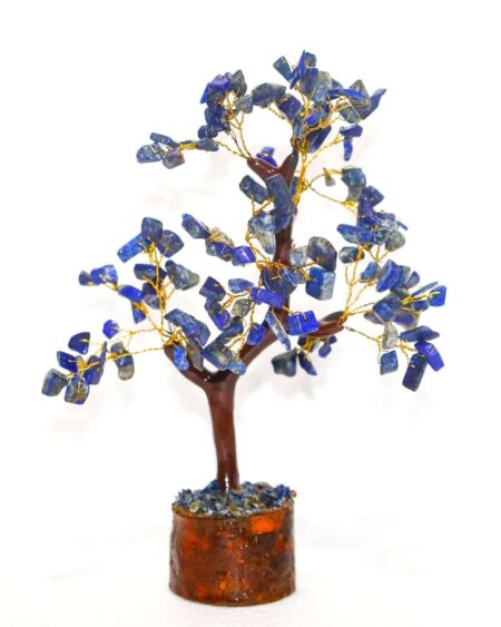 Crystal Tree Good Luck Showpiece for Home Decor Items Crystals Gemstones Bonsai Money Tree for Good Luck, Decoration Gift Item (Blue Lapis)