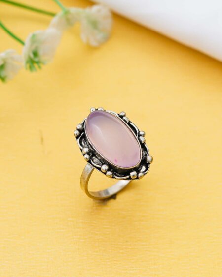 Arts Crystal Products Natural Labradorite Ring Set for Women,Vintage Joint Knuckle Stackable Rings Oval Gemstone Ring