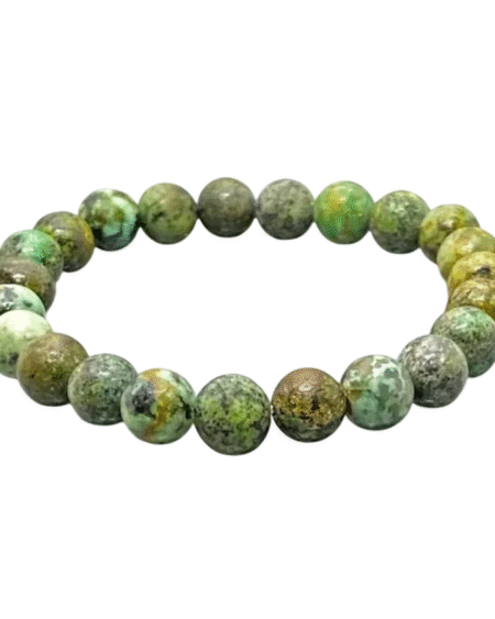 African Turquoise Bracelet for Women Men's Gifts - Protection Healing Crystal Bracelet - 8mm Gemstone Beaded Adjustable