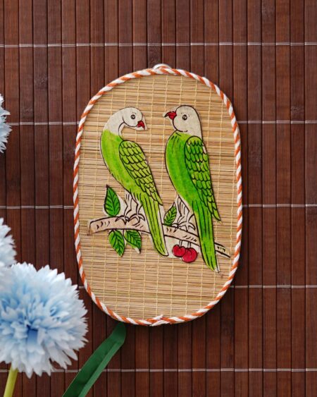 Parrot Couple Bamboo Art For Home Decor | Bamboo Art For Bird's Lovers