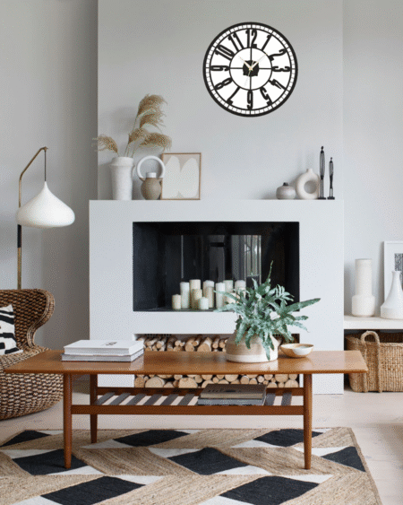 Wooden Silent Non-Ticking Wall Clock for Home Stylish Latest Designer Wall Clock for Home Living Room Bedroom Office Hall