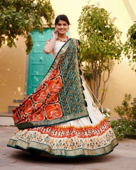 Women's Ethnic Printed Lehenga Choli Set with Patola Design Dupatta ? Festive & Cultural Wear