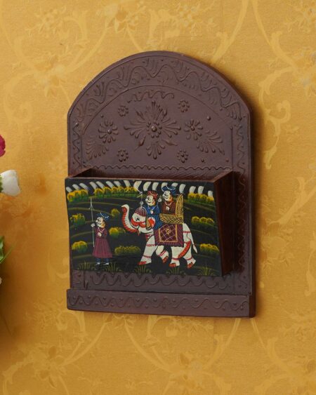 Wooden newspaper stand