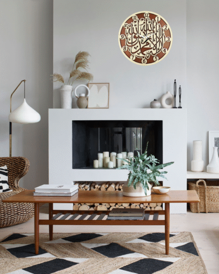 Wooden Silent Non-Ticking Wall Clock for Home Stylish Latest Designer Wall Clock for Home Living Room Bedroom Office Hall